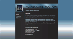 Desktop Screenshot of husherconstruction.com