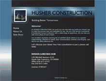 Tablet Screenshot of husherconstruction.com